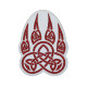 足跡オオカミケルト族飾り刺繍パッチ