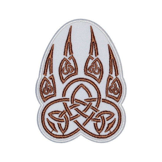 Paw trail wolf Celtic ornament embroidered patch