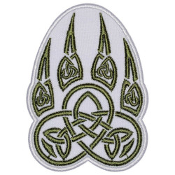 Paw trail wolf Celtic ornament embroidered patch