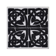 Knot Celtic Ornament Machine Embroidered Patch 