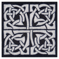 Knot Celtic Ornament Machine Embroidered Patch 