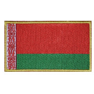 Belarusian Flag Embroidered Hand-sewed Country Patch