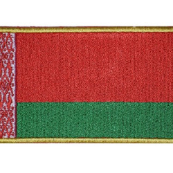 Belarusian Flag Embroidered Hand-sewed Country Patch