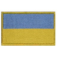 Ukraine Flag Embroidered Handmade sewed Patch #1