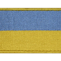 Ukraine Flag Embroidered Handmade sewed Patch #1
