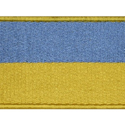 Ukraine Flag Embroidered Handmade sewed Patch #1