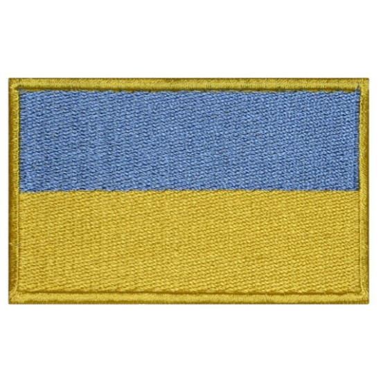 Ukraine Flag Embroidered Handmade sewed Patch #1