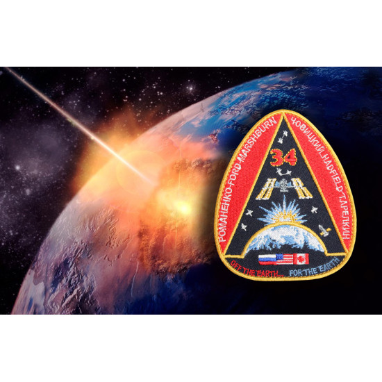 Expedition 34 Mission Patch ricamata ISS Space Space ricamata uniforme