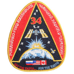 Expedition 34 Mission Uniforme brodé à coudre Space ISS Spaceship Patch