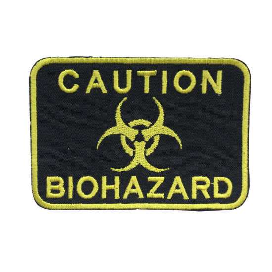 Caution Biohazard TOXIC Attention Embroidered Sew-on/Iron-on/Velcro Patch