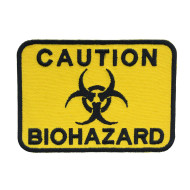 Attention Biohazard TOXIC Attention Patch brodé à coudre/à repasser/Velcro