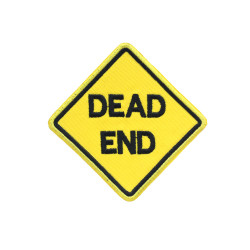 Dead End Bild bestickt zum Aufnähen/Aufbügeln/Klettverschluss