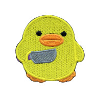 Pato Asesino con Cuchillo Parche Bordado para Coser/Iron-on/Velcro