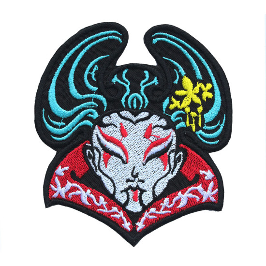 Anime Demon Women bestickter Patch zum Aufnähen/Eisen/Klettverschluss