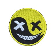 Halloween Smile Bomb bestickter Patch zum Aufnähen/Aufbügeln/Klettverschluss