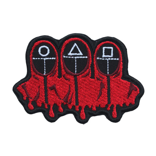 Squid Game Guards Embroidered Sew-on/Iron-on/Velcro Patch