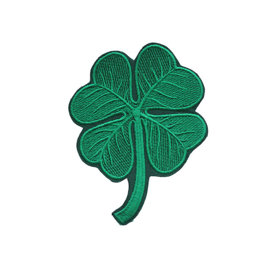 Clover For Good Luck Embroidered Sew-on/Iron-on/Velcro Patch