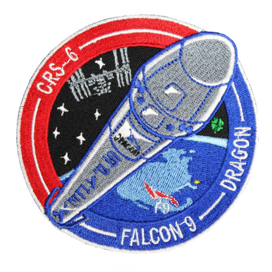 SpaceX CRS-6 Space NASA Mission Elon Musk ISS sleeve patch