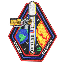 SpaceX Falcon-9 DSCOVR 8 Dragon Spaceship NASA Mission Elon Muskスリーブパッチ