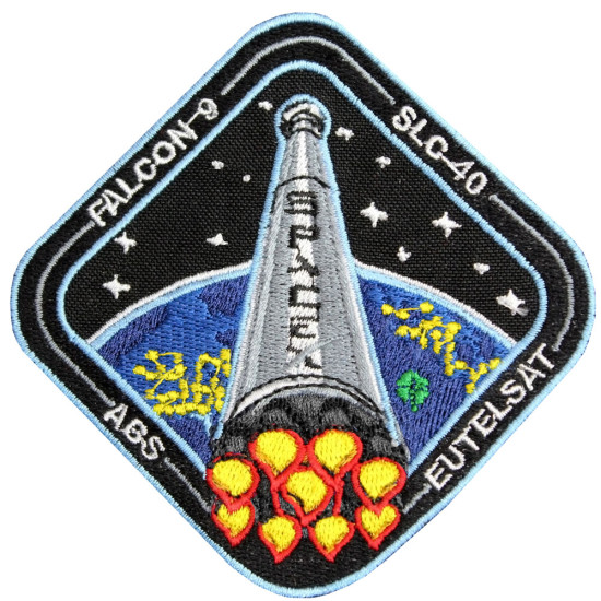 Patch manica SpaceX Falcon 9 Space NASA Mission Elon Musk ISS SLC-40