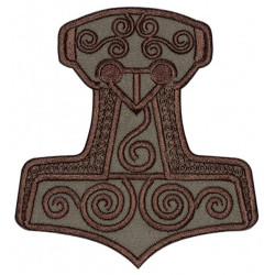 Mjolnir Thor's Hammer Embroidered Sew-on Patch