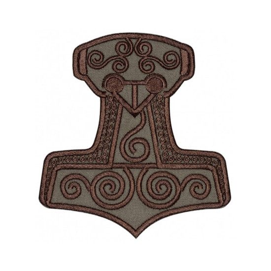 Mjolnir Thor's Hammer Embroidered Sew-on Patch