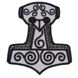 Mjolnir Thor's Hammer Embroidered Sew-on Patch