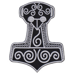 Mjolnir Thor's Hammer Embroidered Patch #2