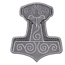 Patch brodé à coudre n ° 2 avec le marteau de Mjolnir Thor