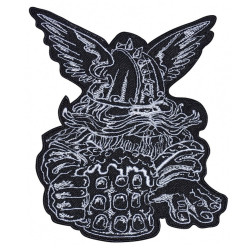 Viking Norse Beer Helmet Wings Patch de bordado # 1