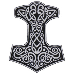 Mjolnir Thor's Hammer Jacket Embroidered Patch