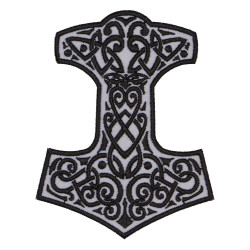 Mjolnir Thor'sハンマージャケット刺繍セルティックパッチ＃3