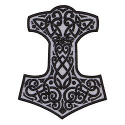 Mjolnir Thor's Hammer Jacket Embroidered Patch