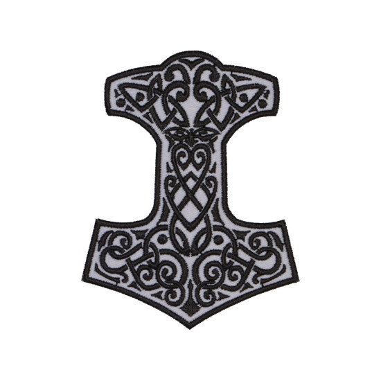 Mjolnir Thor's Hammer Jacket Embroidered Patch