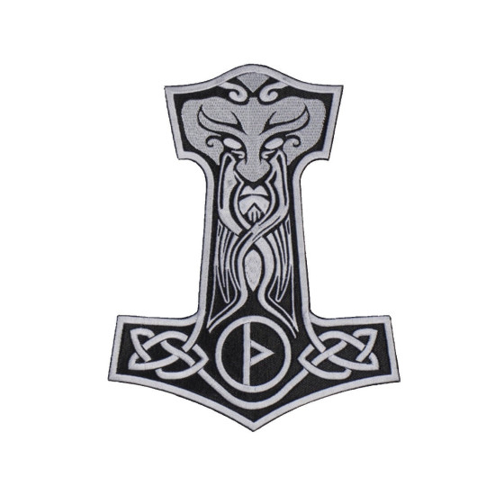 Mjolnir Thors Hammer gestickter Patch #2