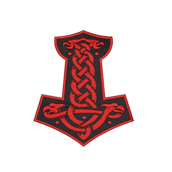 Mjolnir Thor's Hammer Embroidered  Sew-on Patch