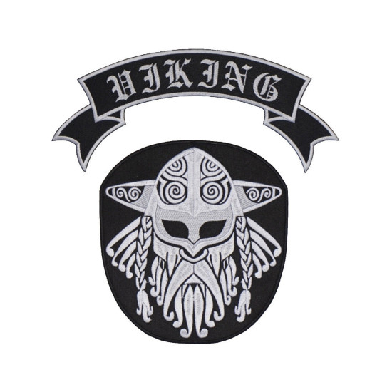 Viking Norse Mythology Ornament Black White #1