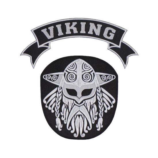 Viking Norse Mythology Ornament Black White #1