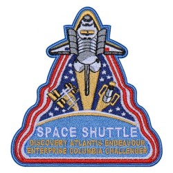 Aufnäher "Space Shuttle Discovery" mit Atlantis-Aufnäher