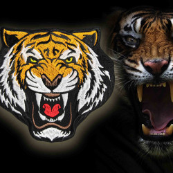Tiger Embroidery Airsoft Game The beast  Embroidered Sew-on Patch