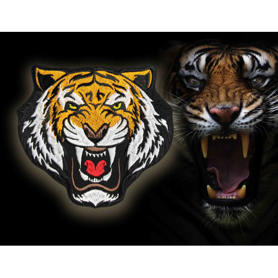 Tiger Embroidery Airsoft Game The beast  Embroidered Sew-on Patch