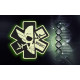 Jeu Airsoft Glow in the Dark Skull broderie à coudre Medic Sleeve patch