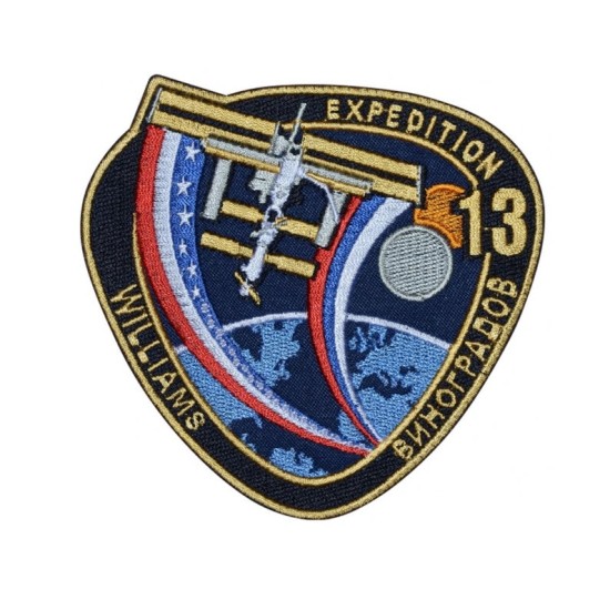 ISS Expedition 13 Soyuz TMA-8 Parche bordado cosido # 1