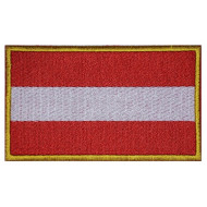 Österreich Aufbügeln handgemachte Landesflagge gestickt Patch # 2