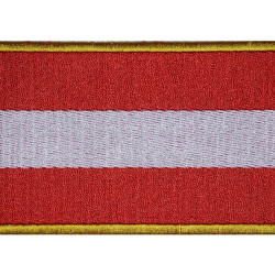 Österreich Aufbügeln handgemachte Landesflagge gestickt Patch # 2