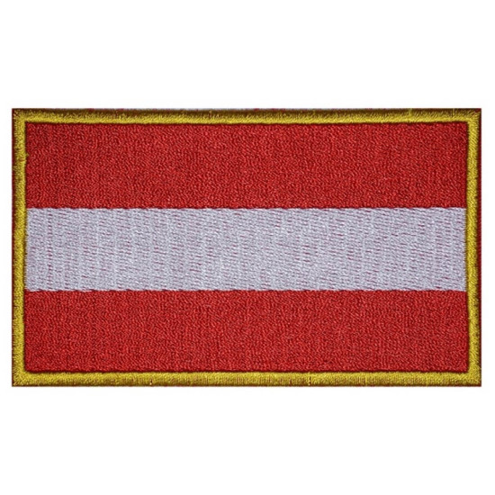 Österreich Aufbügeln handgemachte Landesflagge gestickt Patch # 2