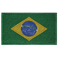 Toppa # 2 di alta qualità del paese fatto a mano ricamato bandiera del Brasile