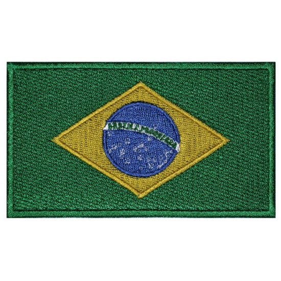 Brasilien Flagge gestickt handgemachte Land hochwertige Patch # 2