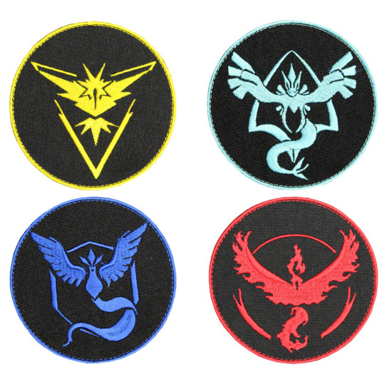 Patch Pokemon Go Teams avec logo brodé à coudre sur la manche Anime