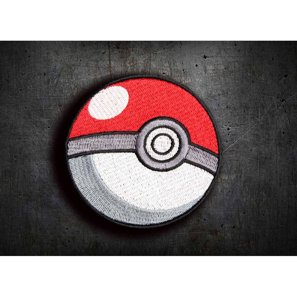 Pokeball Embroidery Pokemon Logo Sew On Anime Pokemon Go Sleeve Patch